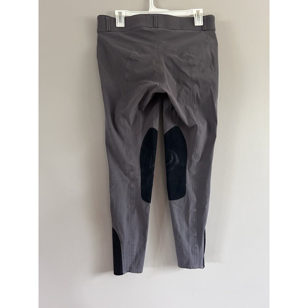 Devon Aire Riding Breeches Womens 30, Gray With Black Suede Knee Patches Accents - Picture 10 of 10